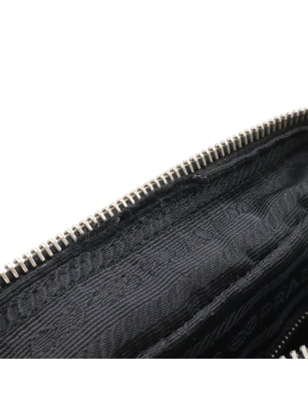 ★SOLD★ Prada Triangle Logo Shoulder Bag Pochette Crossbody Nylon Leather Nero - Picture 7 of 9